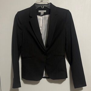 H&M Black Single-Button Tailored Blazer
